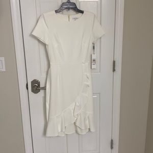 calvin klein white dress